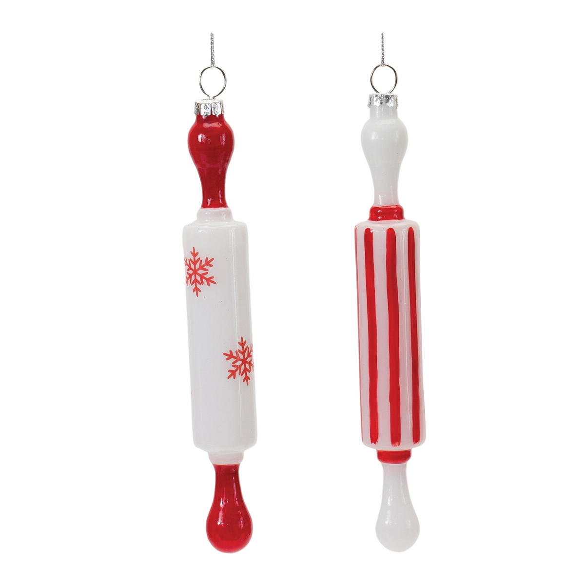 Glass Rolling Pin Ornament (Set of 12) -Ship Only