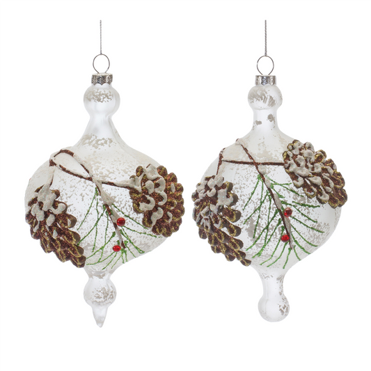 Ornament (Set of 12) 6”H Glass -Ship Only