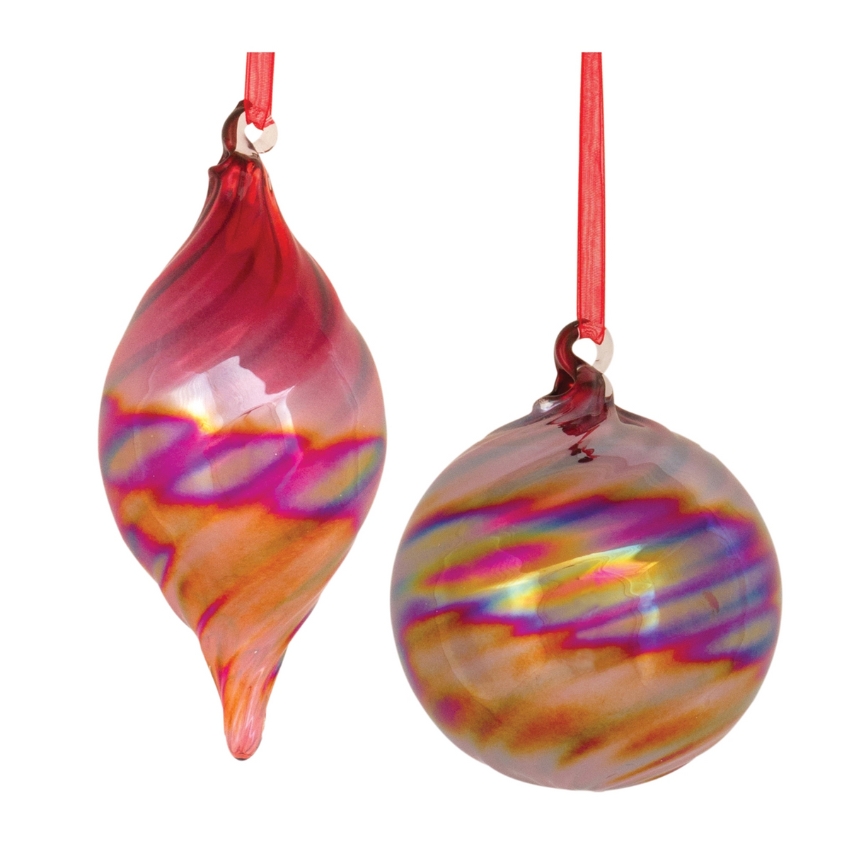 Ornament (Set of 12) 4.25"H, 6"H Glass -Ship Only