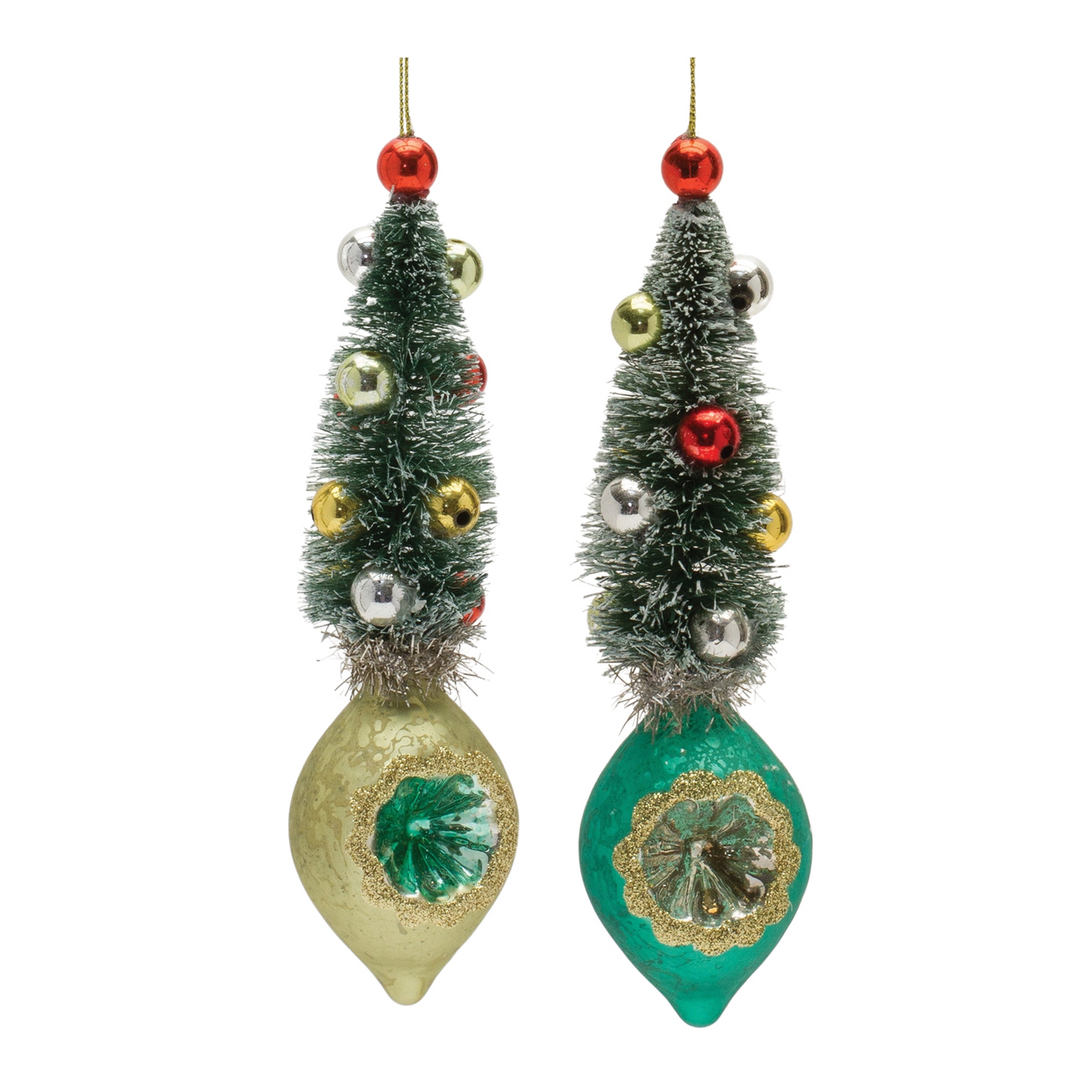 Pine Tree Reflector Drop Ornament (Set of 12) -Ship Only