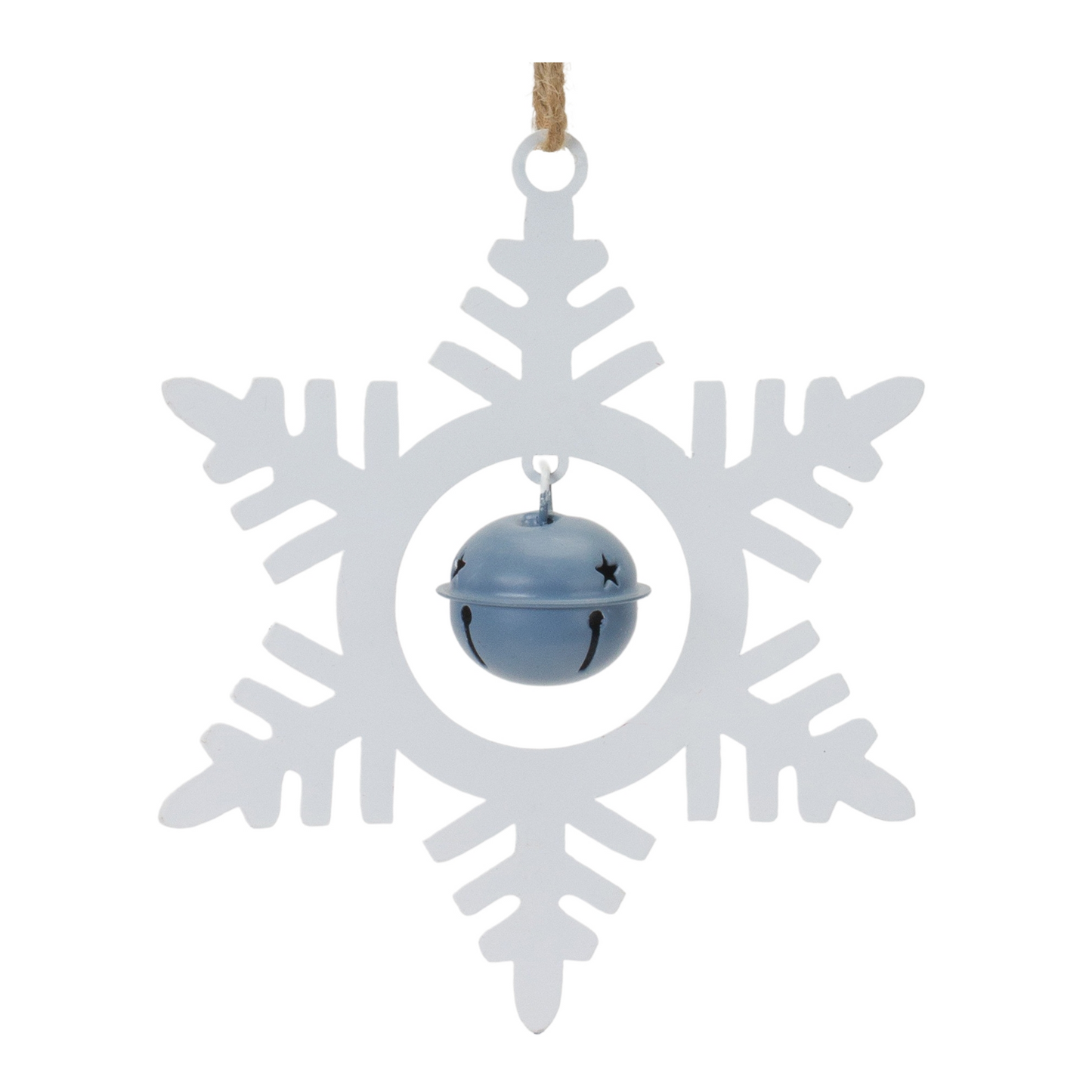 Metal Snowflake with Bell Ornament (Set of 12) -Ship Only