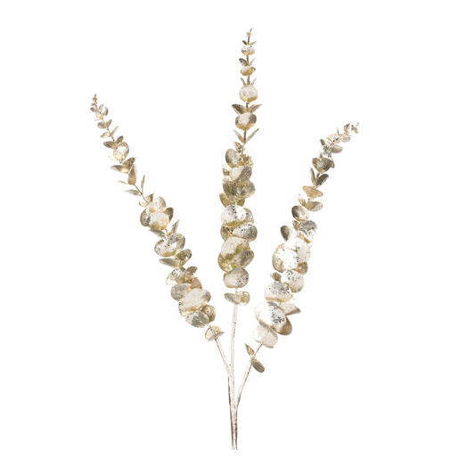 Glittered Eucalyptus Spray (Set of 6) -Ship Only