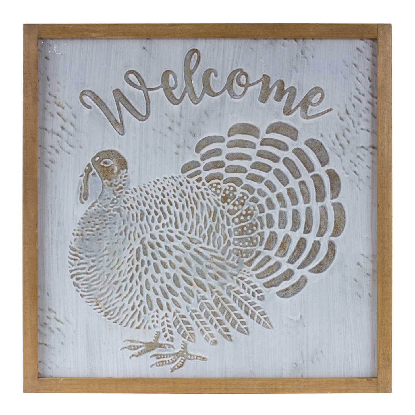 Metal Welcome Turkey Sign 20"SQ -Ship Only