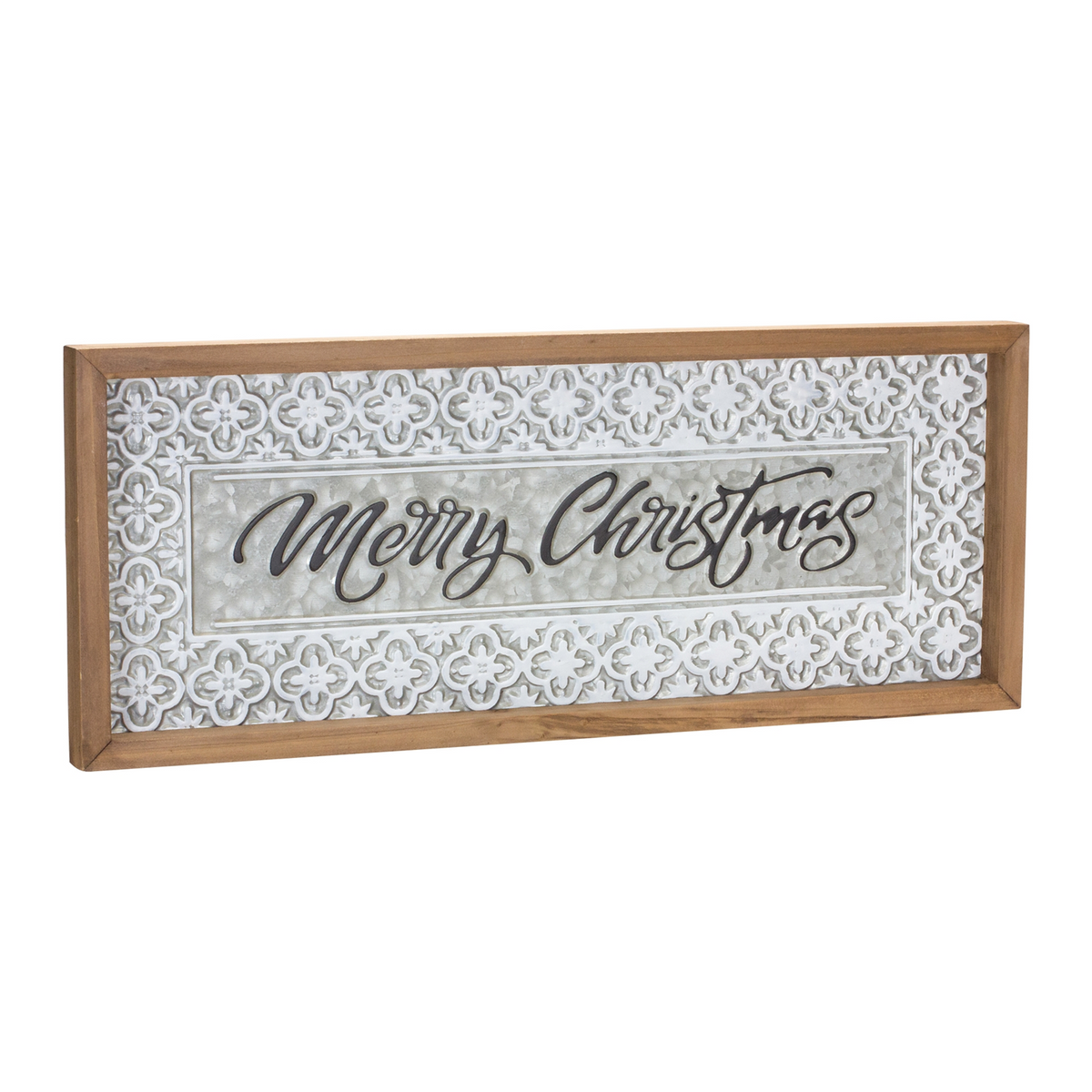Ornate Metal Merry Christmas Sign (Set of 2) -Ship Only