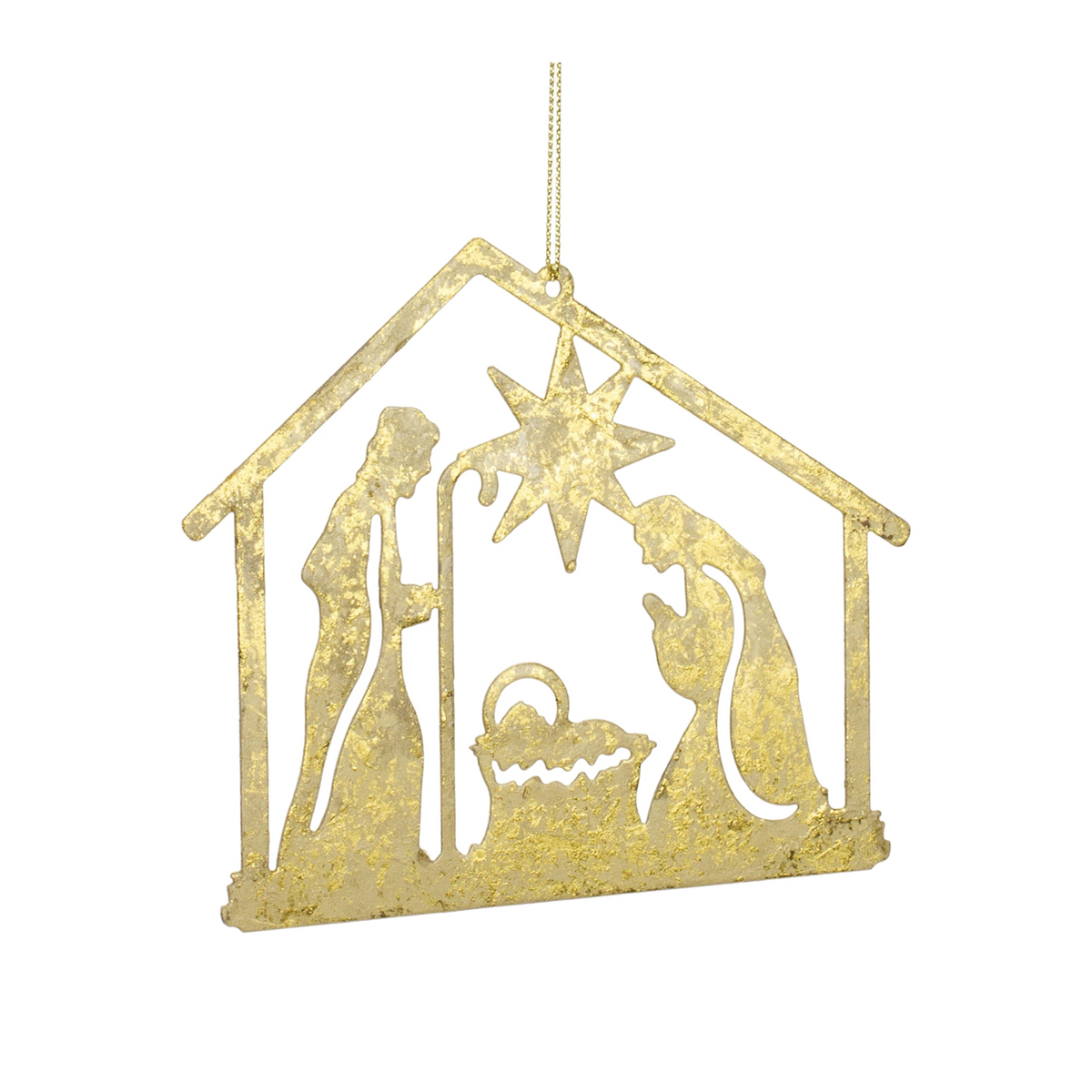 Holy Family Ornament (Set of 12) 4.25”H Metal -Ship Only