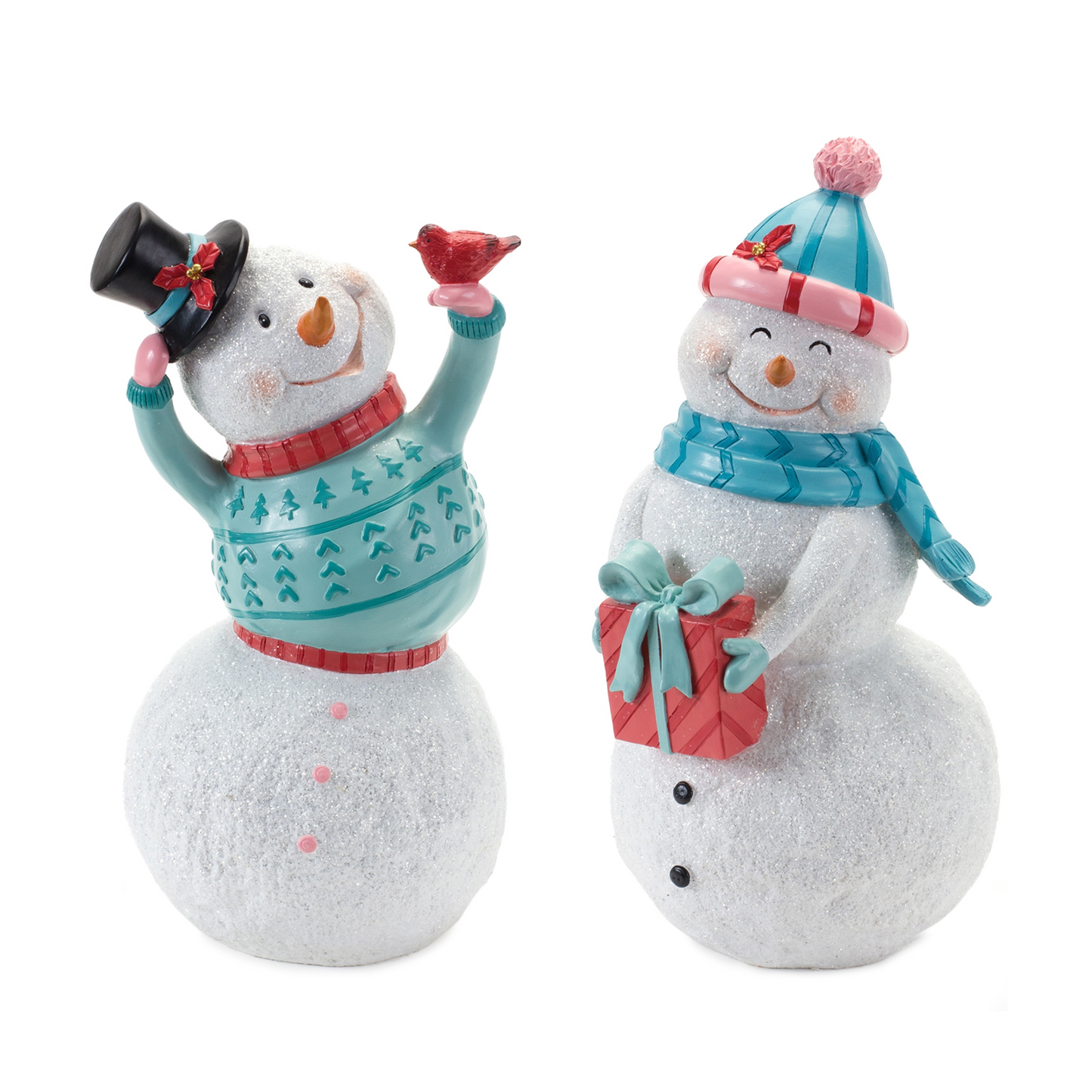Whimsical Snowman Figurine (Set of 2) -Ship Only