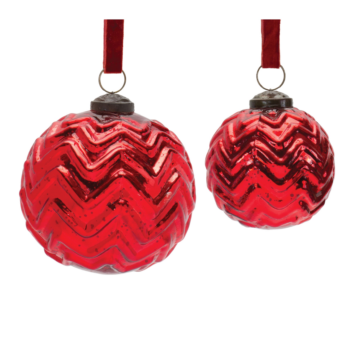 Ball Ornament (Set of 4) 3"D, 4"D Glass -Ship Only