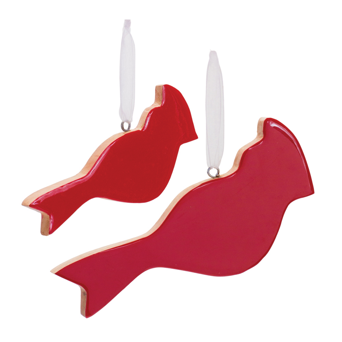 Glass Cardinal Bird Ornament (Set of 6) -Ship Only