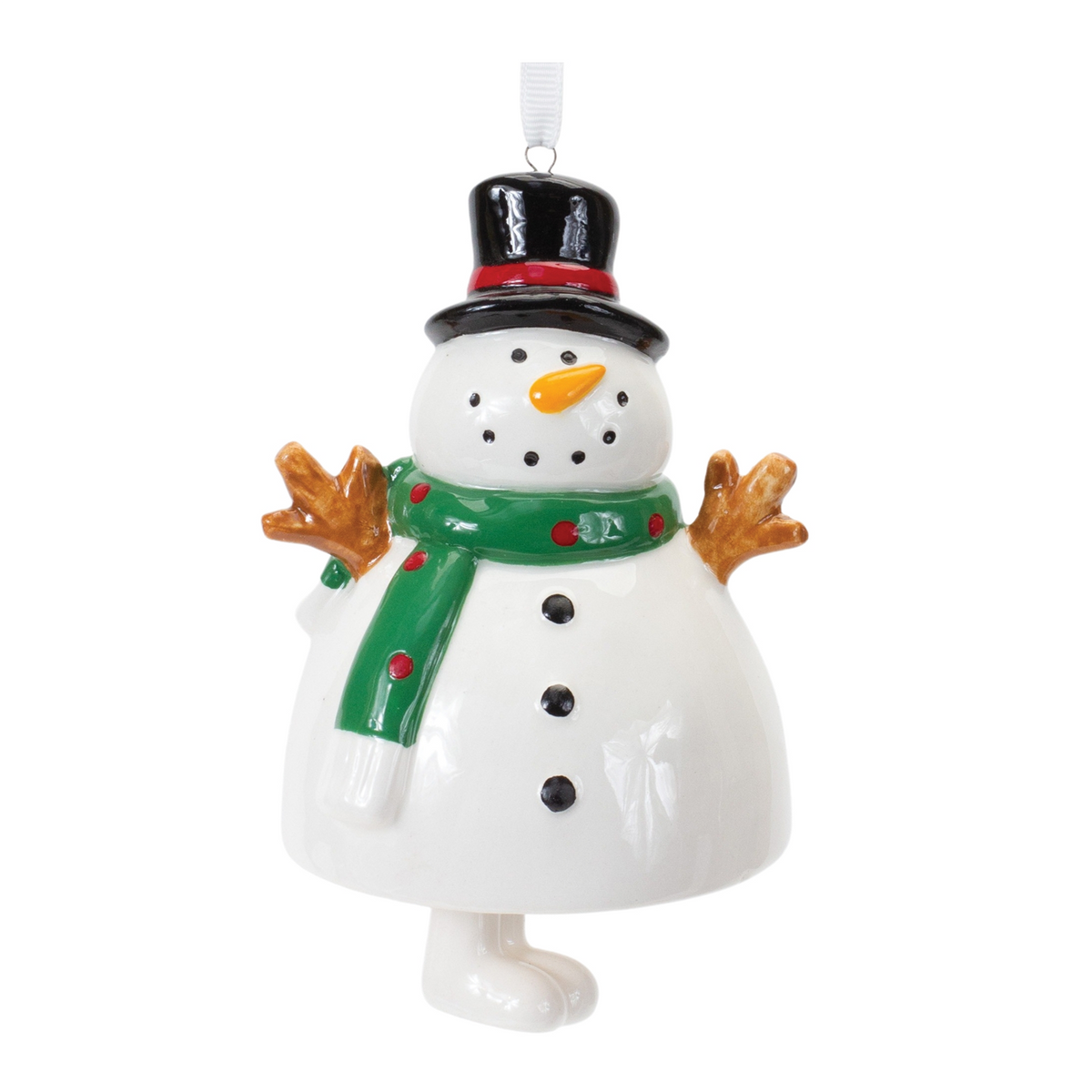Ceramic Snowman Bell Ornament (Set of 12) -Ship Only