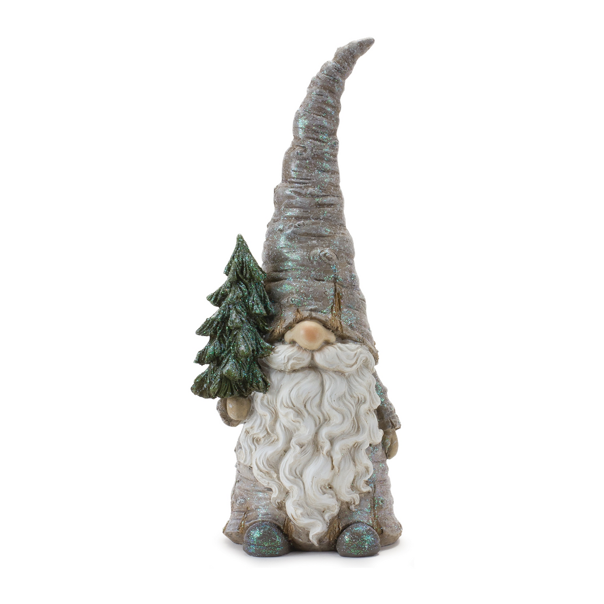 Gnome w/Tree (Set of 2) 13.5”H Resin -Ship Only