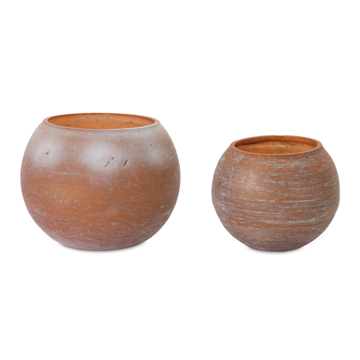 Brushed Glass Votive Candle Holder (Set of 2) -Ship Only