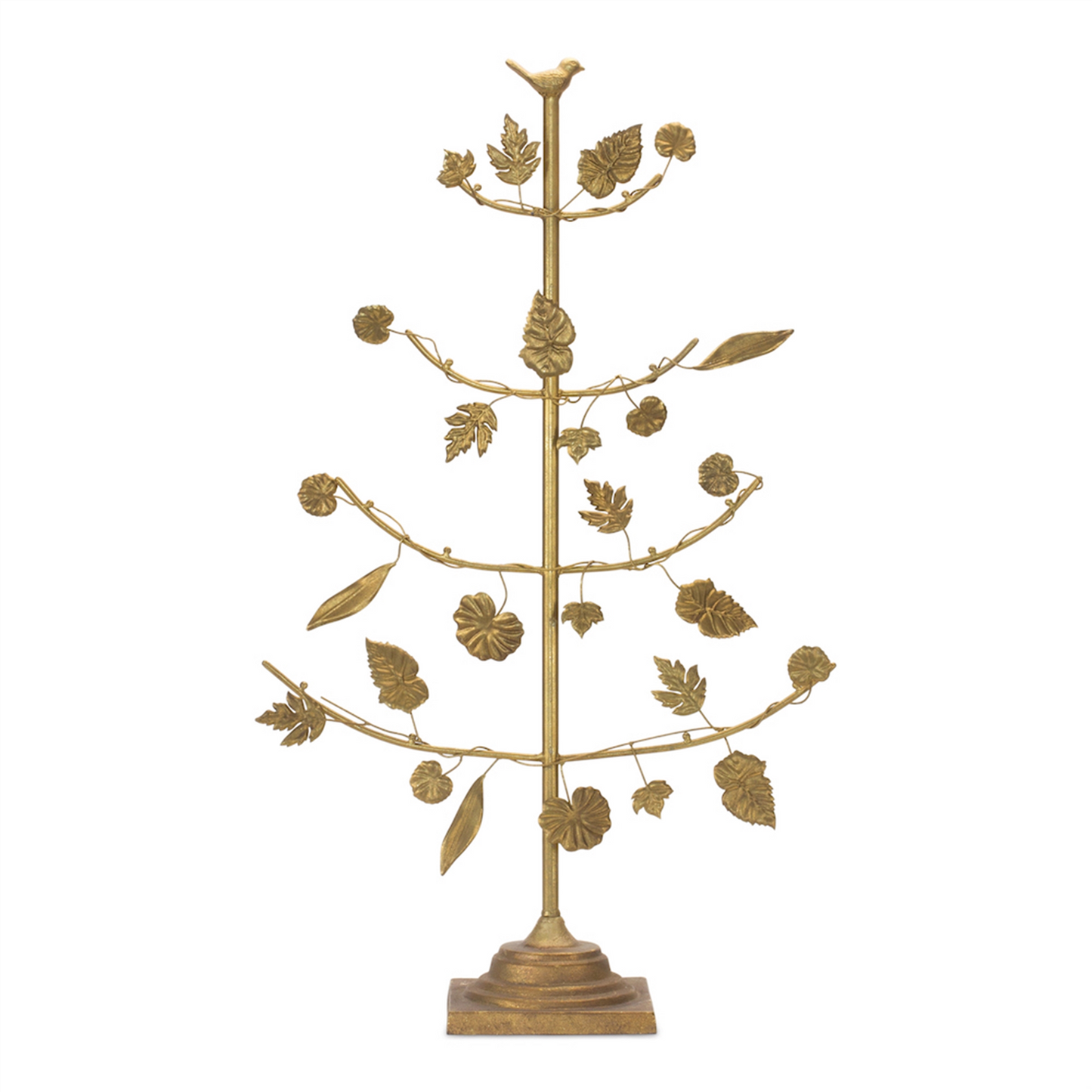 Gold Metal Tree with Leaves Display 36.5"H -Ship Only