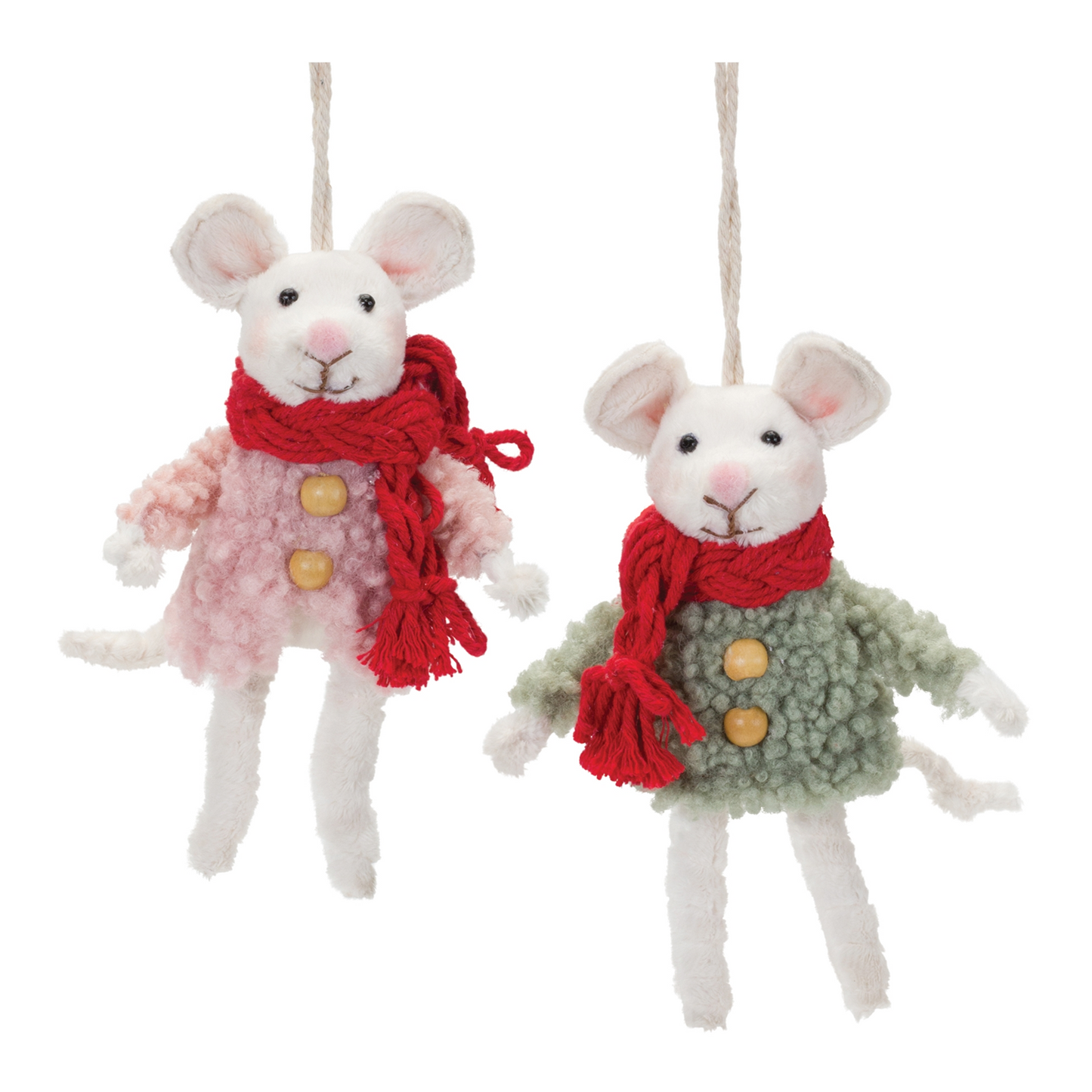 Winter Mouse Ornament (Set of 6) -Ship Only