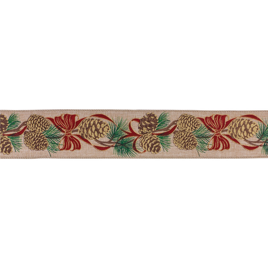 2.5” x 10 Yds. Ribbon (Set of 2) Wired Polyester -Ship Only