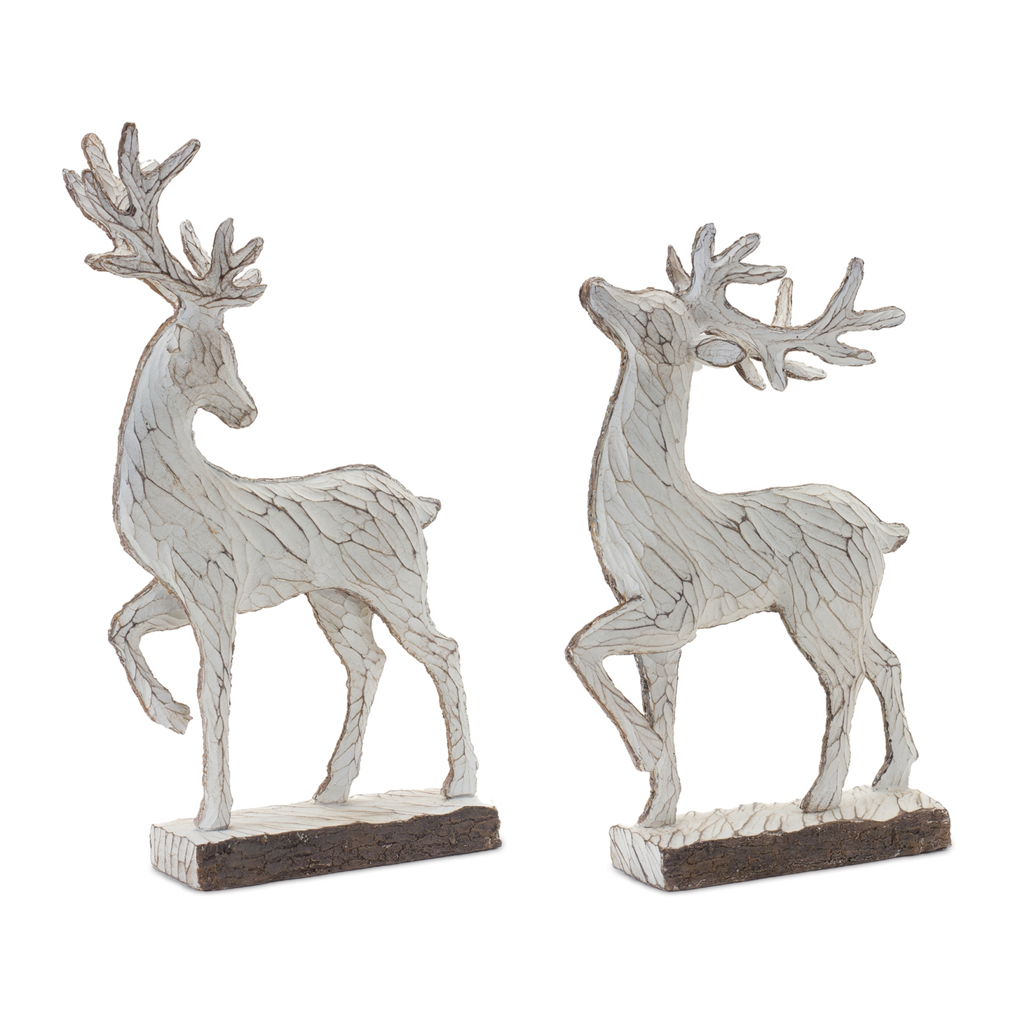 Carved Deer Decor (Set of 2) -Ship Only