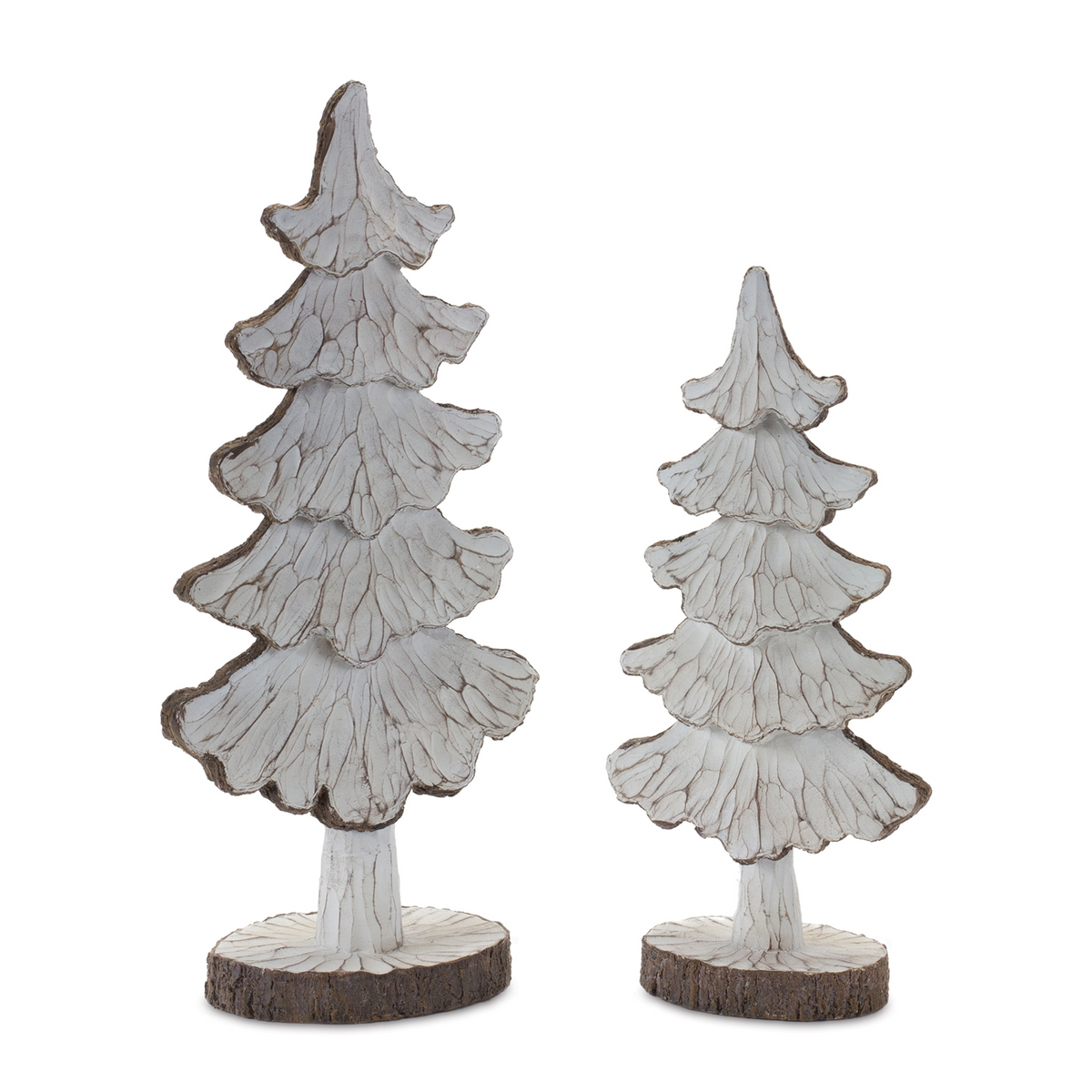 Tree (Set of 2) 13"H, 16"H Resin -Ship Only