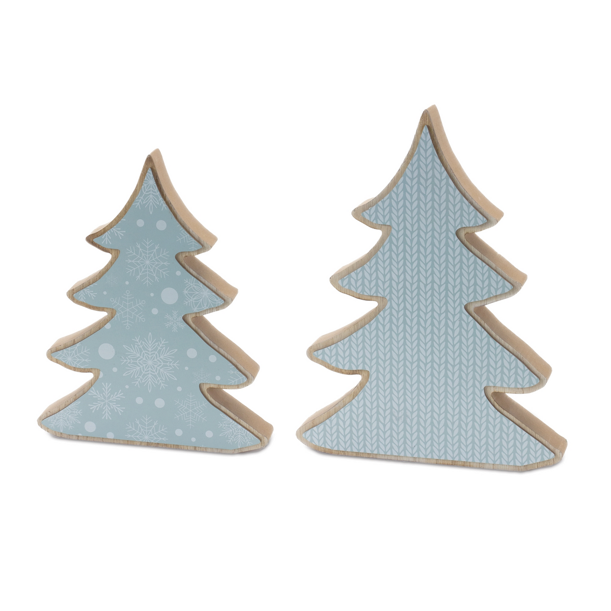 Wood Pine Tree Decor (Set of 2) -Ship Only