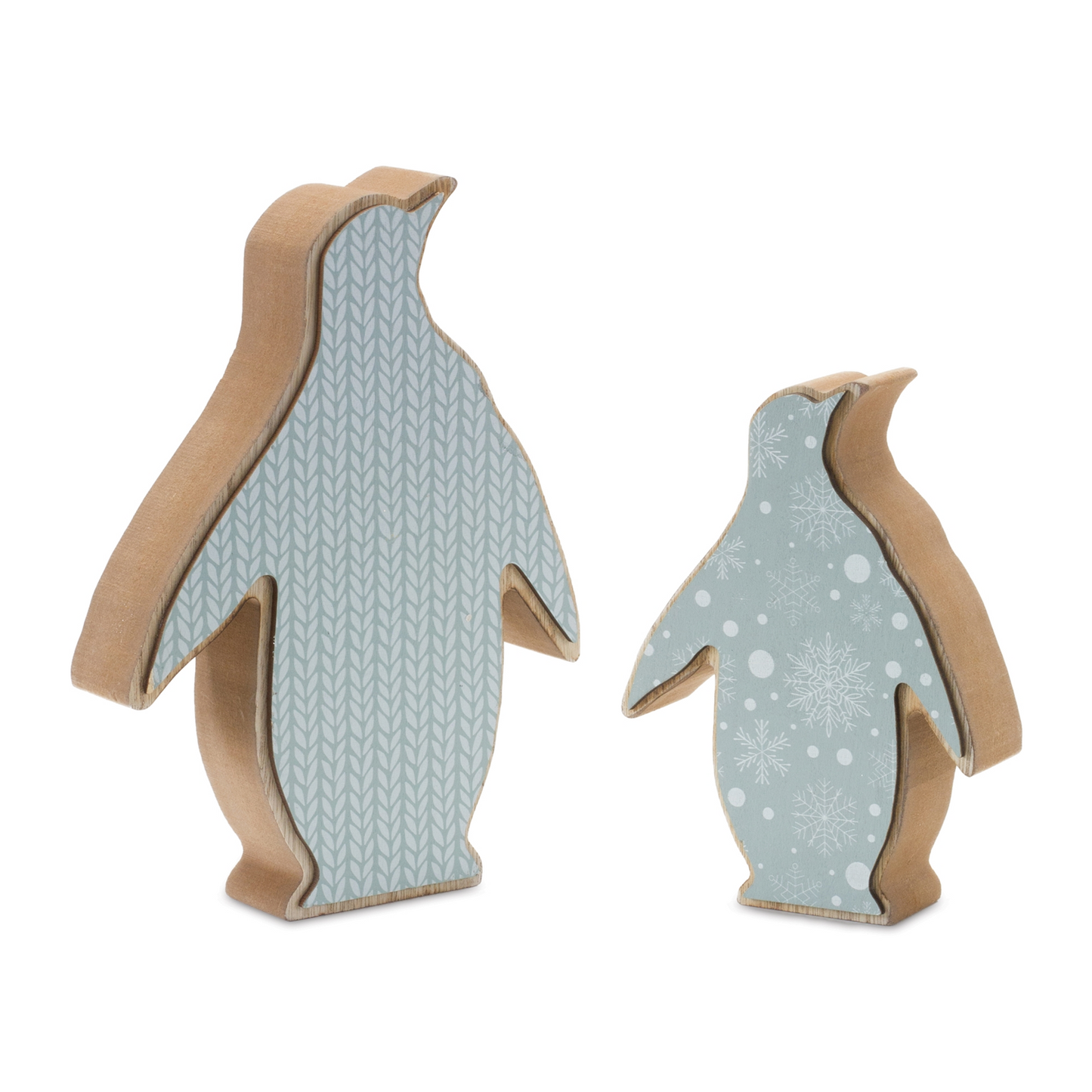 Wood Penguin Decor (Set of 2) -Ship Only