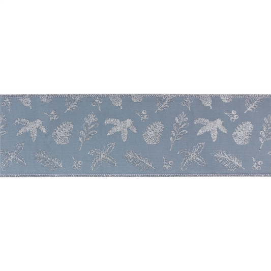 Botanical Printed Ribbon 4" x 10 yds. -Ship Only