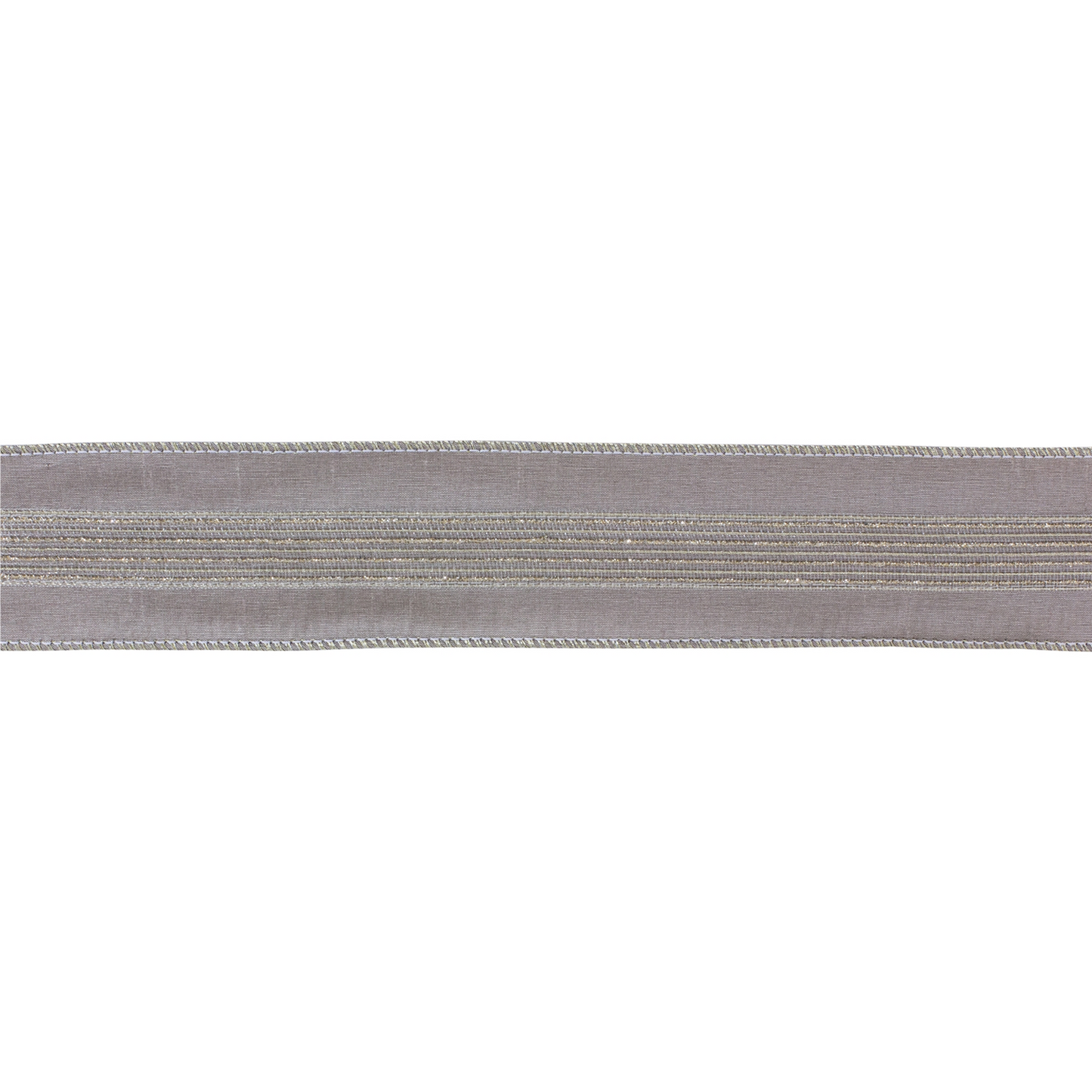 Grey Glittered Ribbon 2.5" x 10 yds. -Ship Only