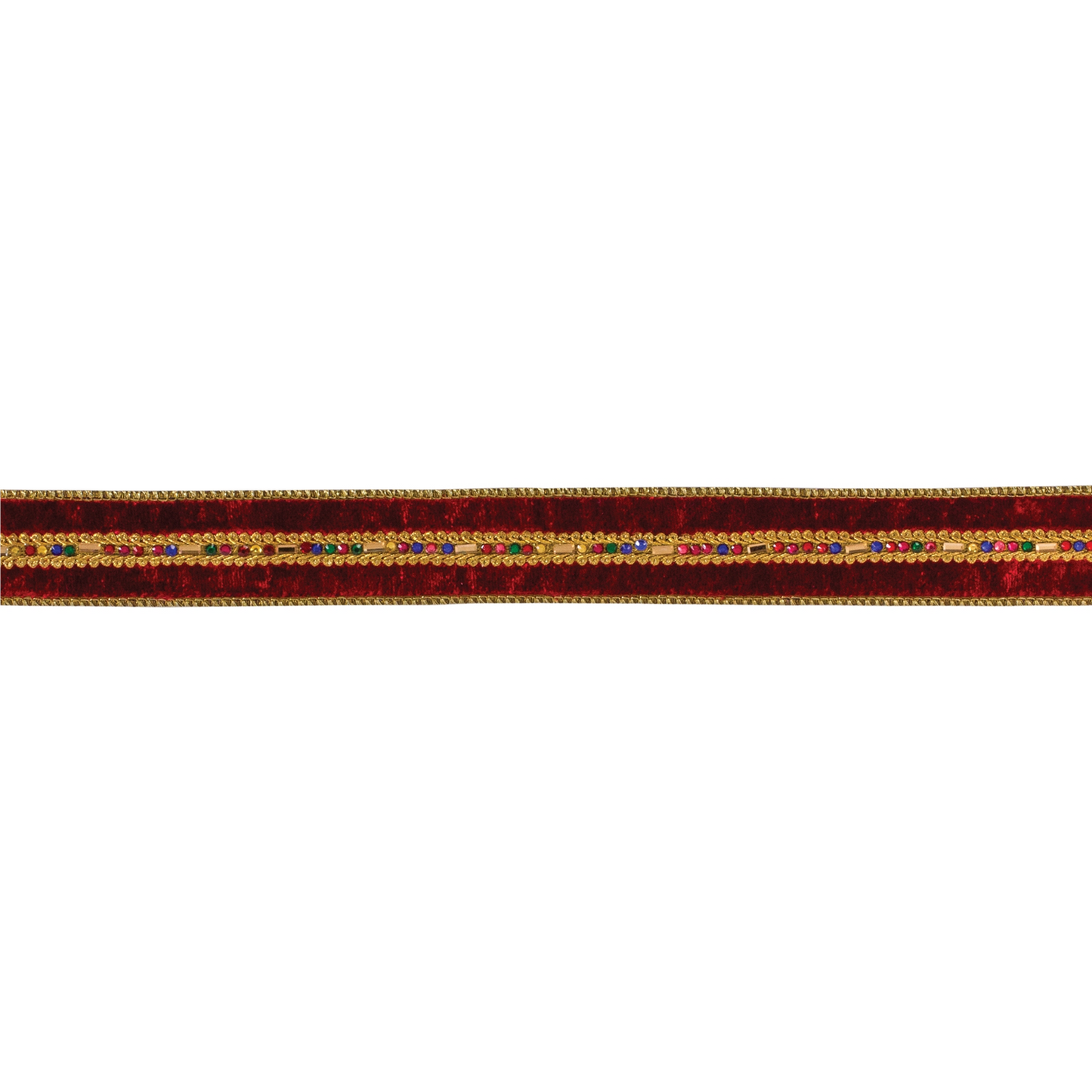 Red and Gold Ribbon 1.5" x 10 yds. -Ship Only