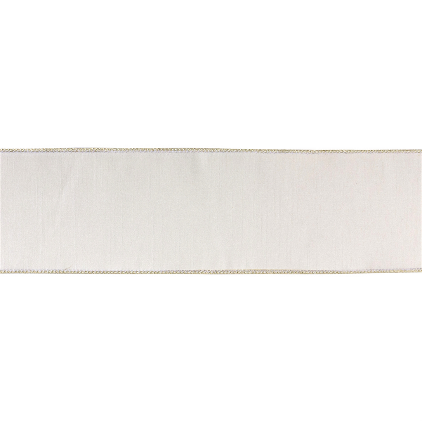 White Holiday Ribbon 4" x 10 yds. -Ship Only