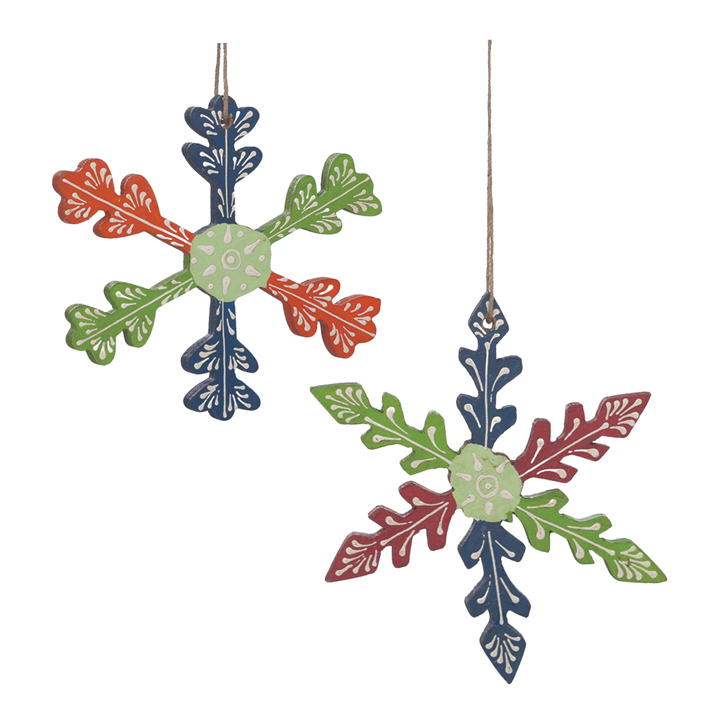 Wood Snowflake Ornament (Set of 6) -Ship Only