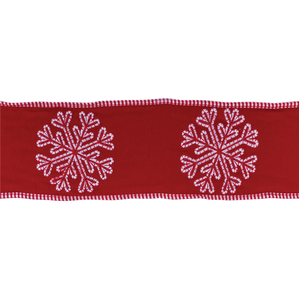 Snowflake Outline Ribbon 4" x 5 yds. -Ship Only