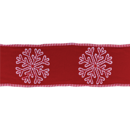 Snowflake Outline Ribbon 4" x 5 yds. -Ship Only