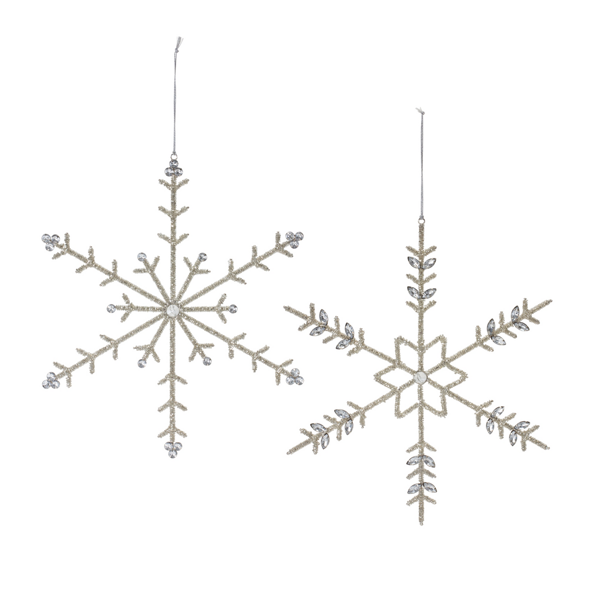 Jeweled Metal Snowflake Ornament (Set of 6) -Ship Only