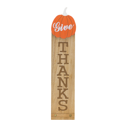 Give Thanks Wooden Sign -Ship Only