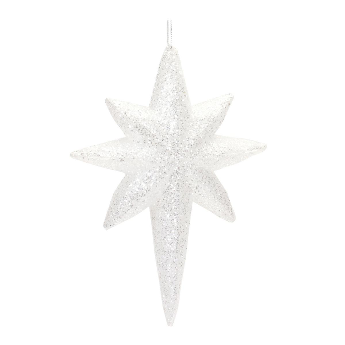 Clear Acrylic Star Drop Ornament (Set of 12) -Ship Only