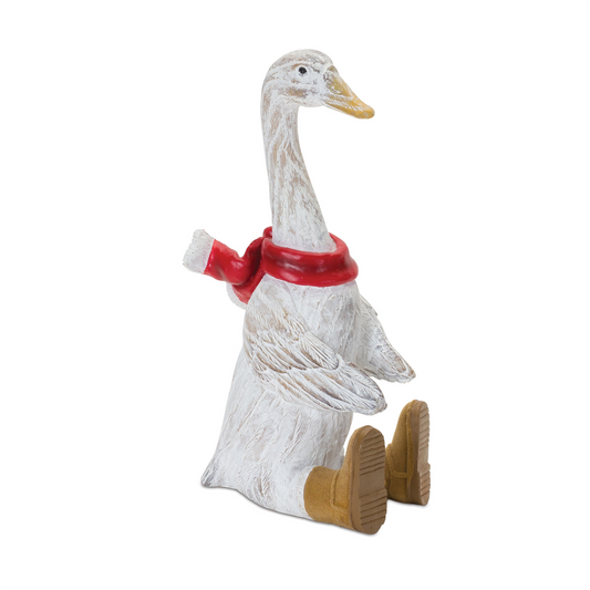 Christmas Goose w/Boots (Set of 2) 10”H Resin -Ship Only