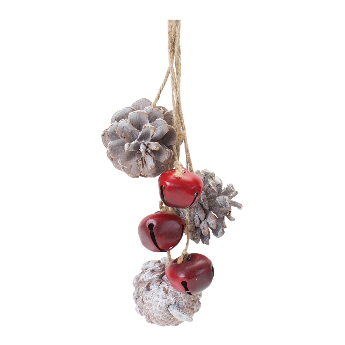 Bell and Pine Cone Drop Ornament (Set of 6) -Ship Only