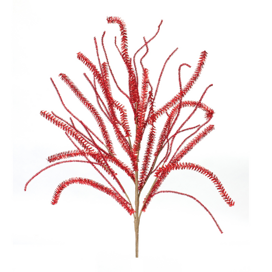Glittered Pine Tinsel Branch (Set of 2) -Ship Only