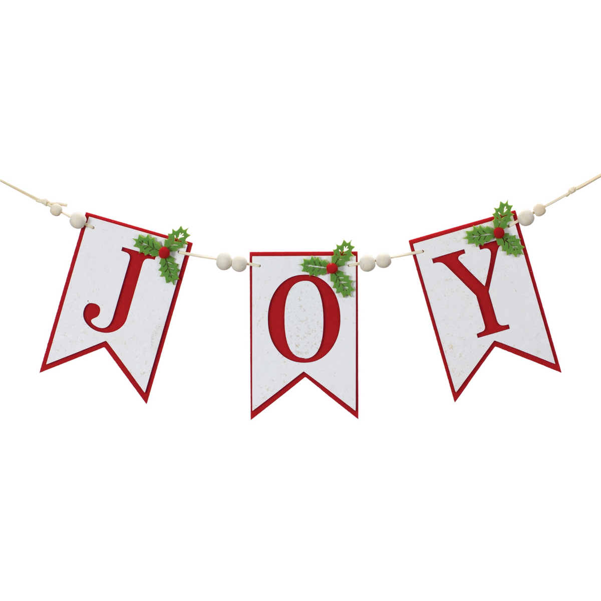 Joy Holiday Banner Garland 21"L -Ship Only