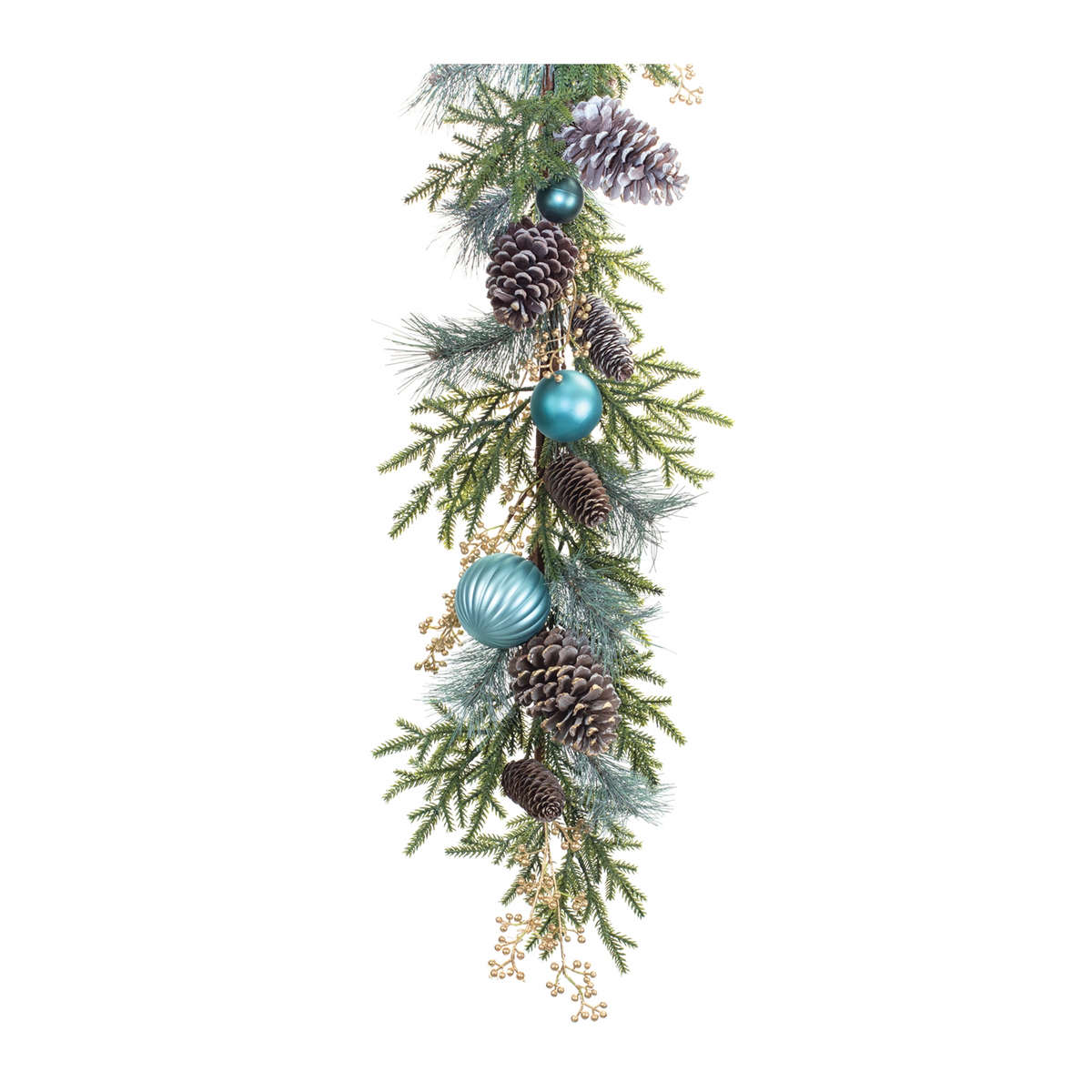 Decorated Holiday Pine Garland 6'L -Ship Only