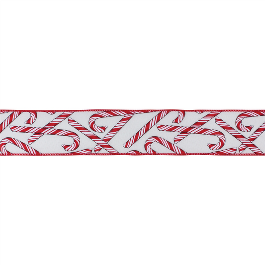 Wired Candy Cane Ribbon (Set of 2) -Ship Only