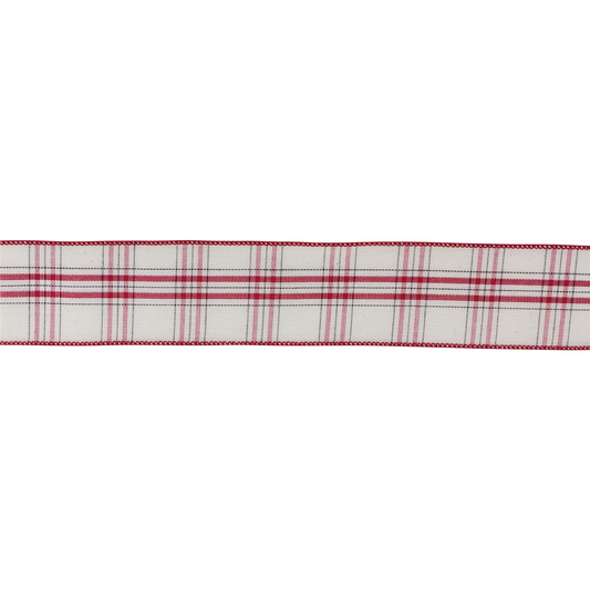 2.5” x 10 Yds. Ribbon (Set of 2) Wired Cotton -Ship Only