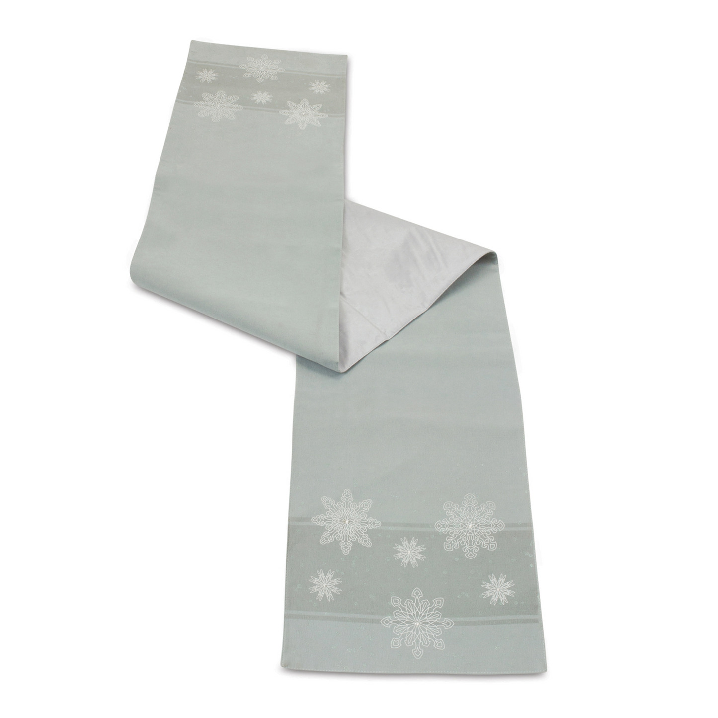 Embroidered Snowflake Table Runner 72"L -Ship Only