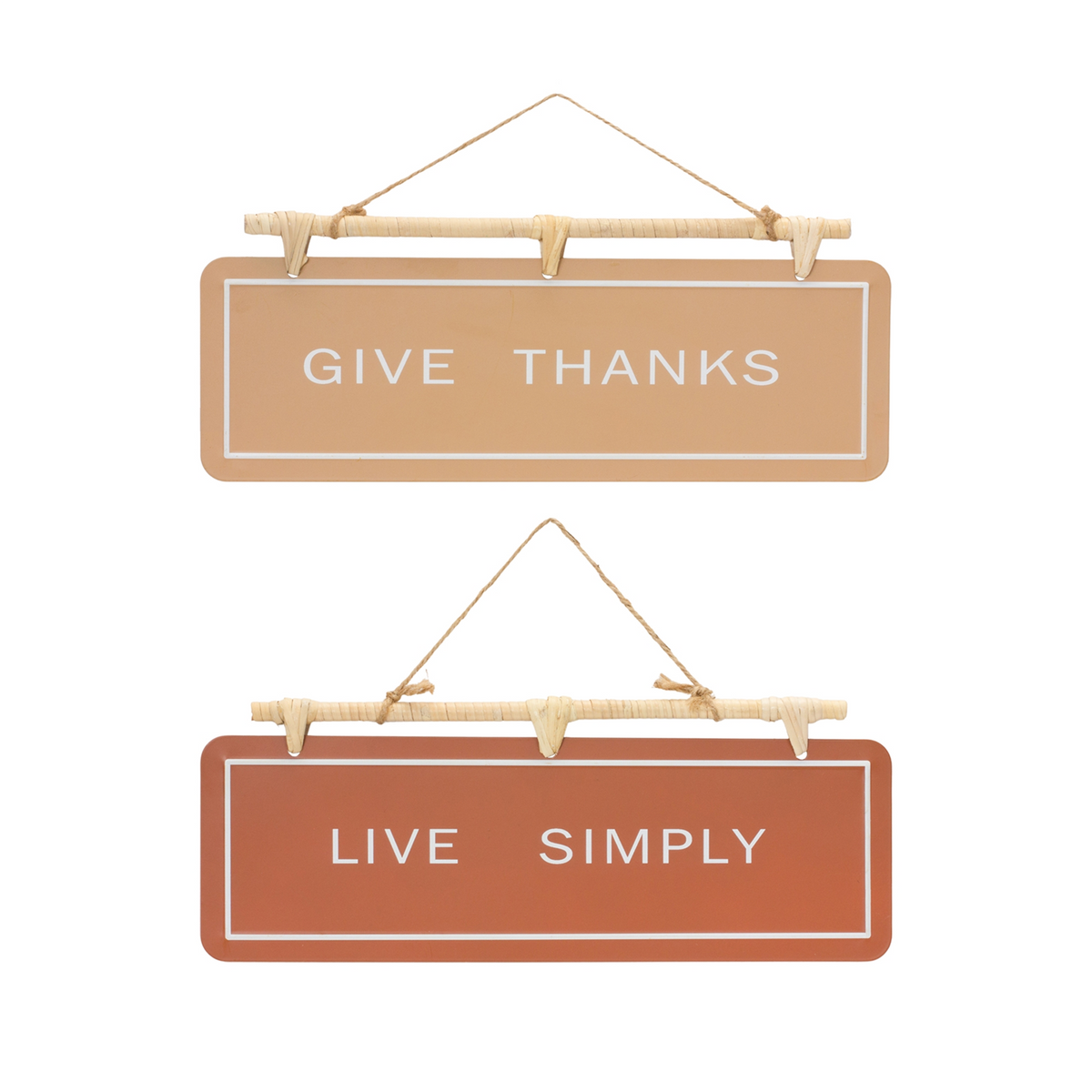 Hanging Fall Sentiment Sign (Set of 2) -Ship Only