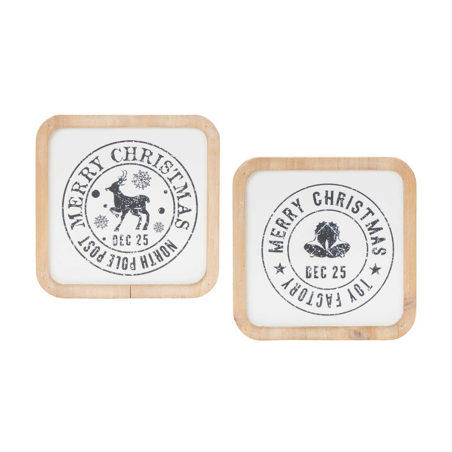 Holiday Mail Stamp Plaque (Set of 12) -Ship Only