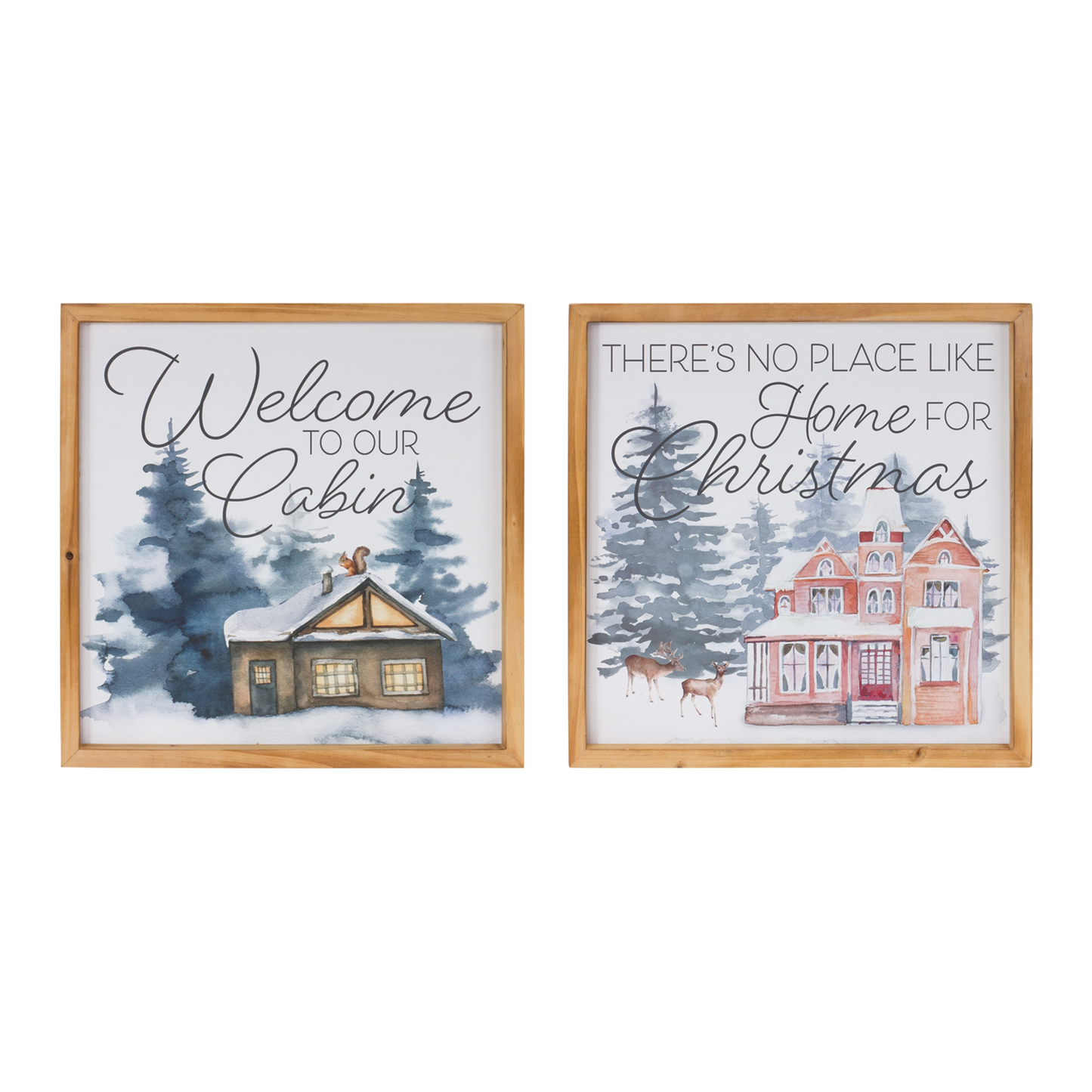 Welcome Home Holiday Wall Art (Set of 2) -Ship Only