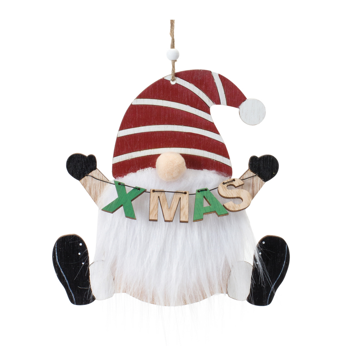 Wood Gnome Ornament (Set of 12) -Ship Only