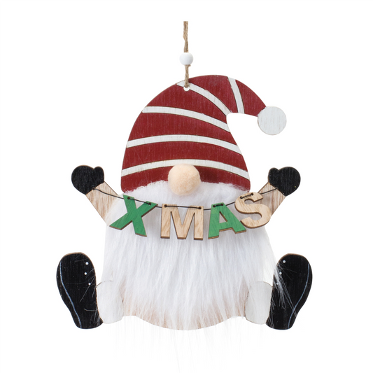 Wood Gnome Ornament (Set of 12) -Ship Only