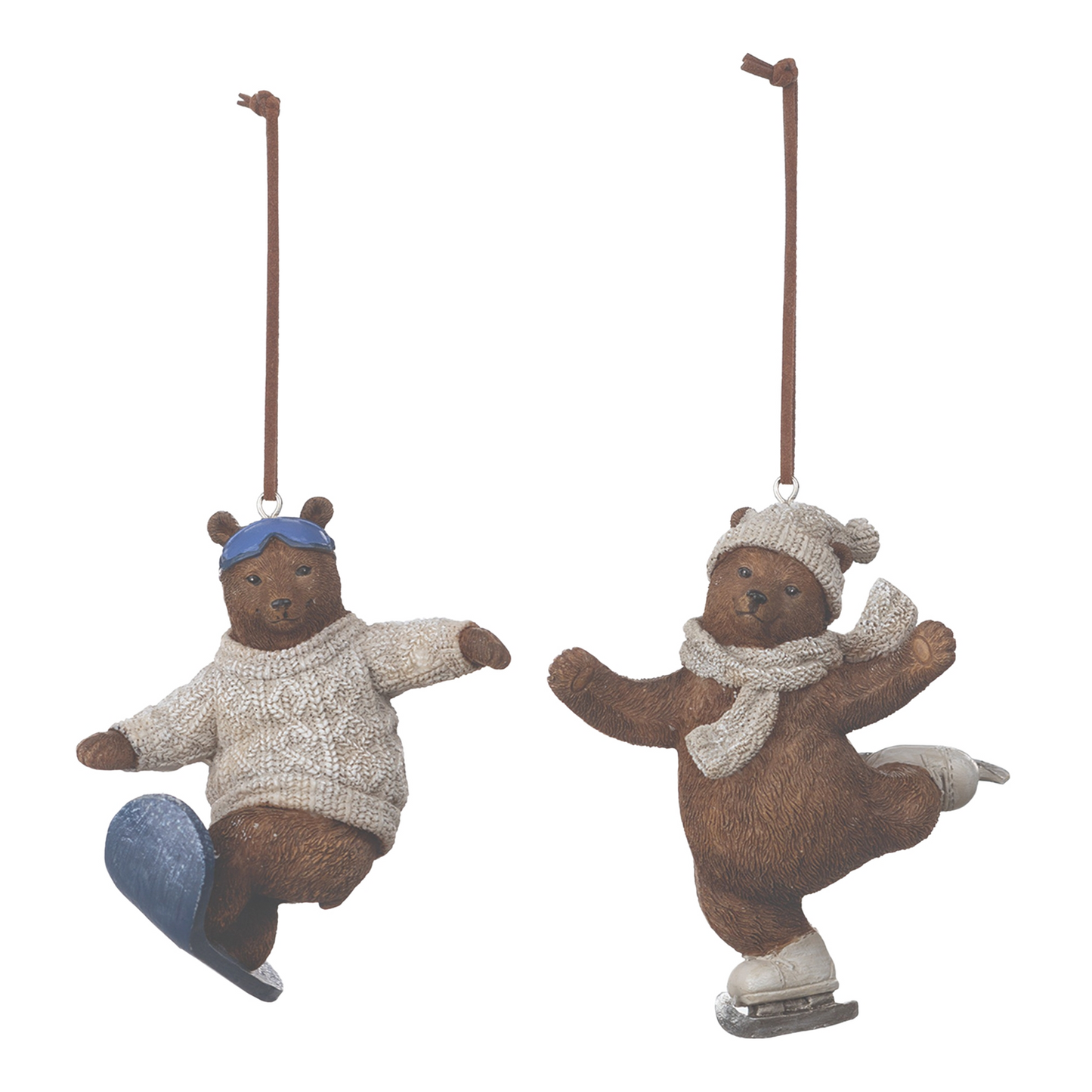 Skate and Snowboard Bear Ornament (Set of 4) -Ship Only