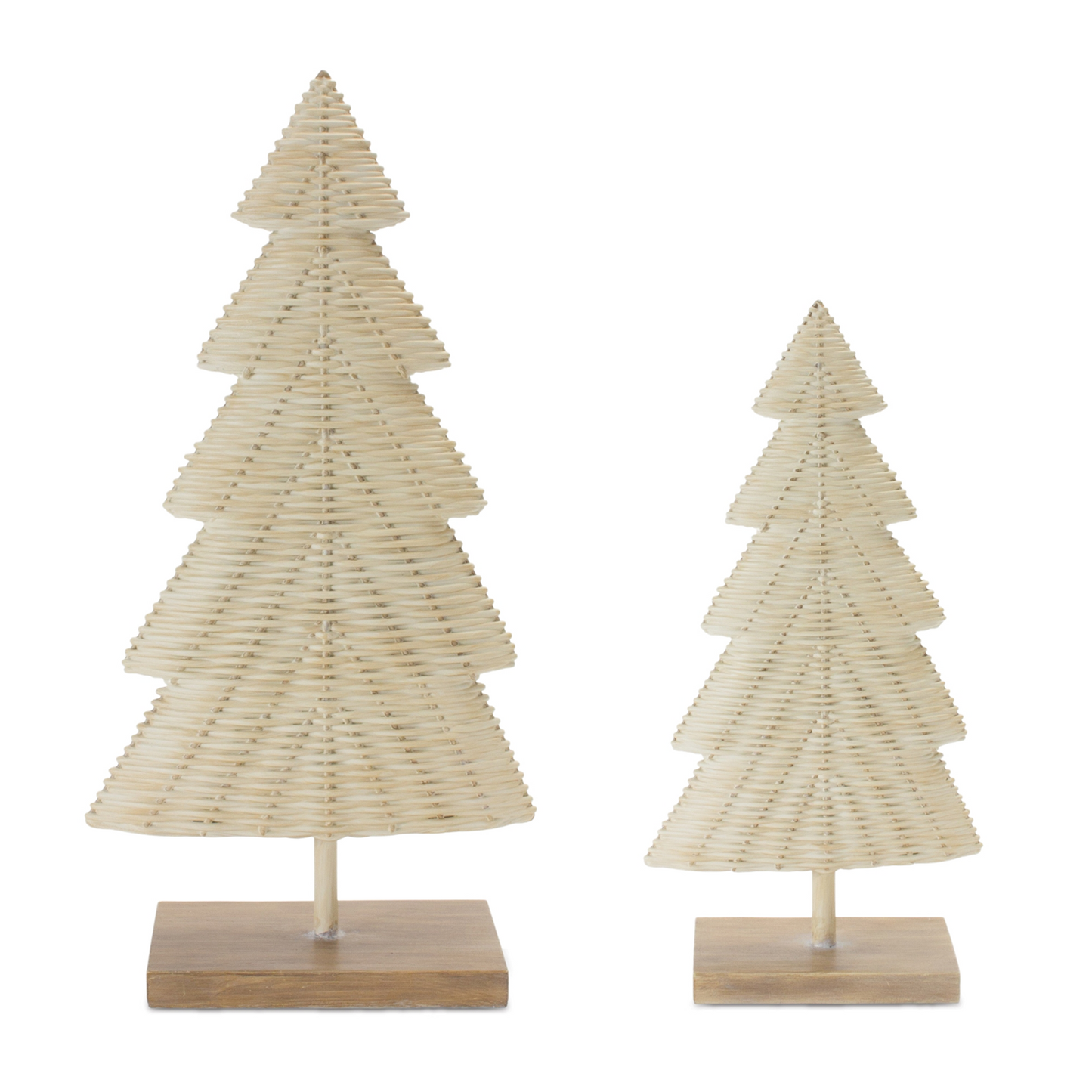 Woven Wicker Design Pine Tree (Set of 2) -Ship Only