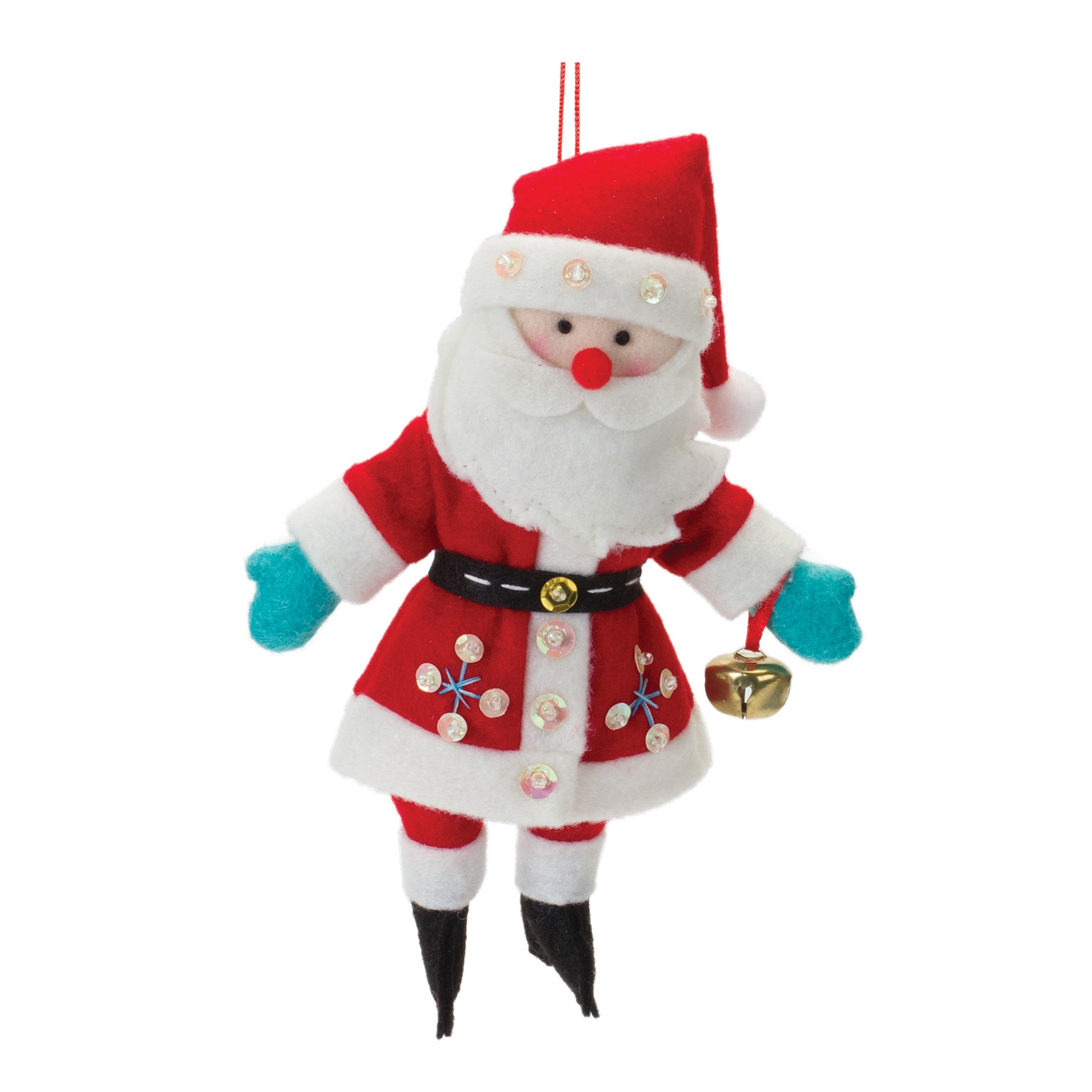 Plush Santa Ornament  (Set of 12) -Ship Only