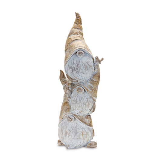 Carved Spring Gnome Stack 23"H -Ship Only