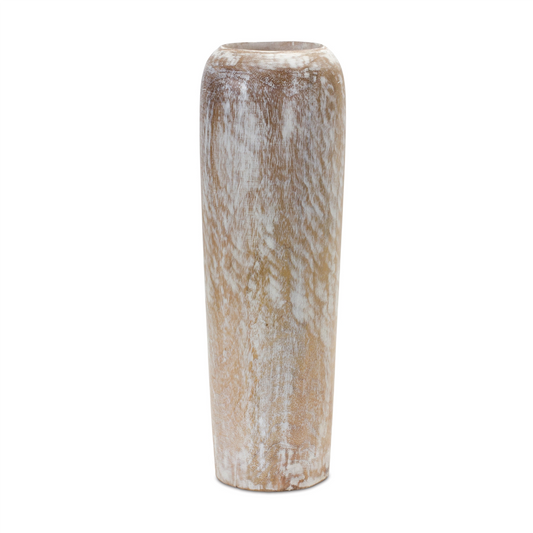 Wood Floor Vase 18.25"H -Ship Only